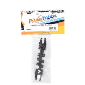 Powerhobby 4.0/4.5/5.0/5.5/7.0/8.0 6 in 1 tool Gold