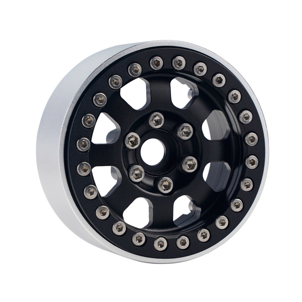Powerhobby B1 Aluminum 1.9 Beadlock Wheels 9mm Hubs Black (4) 1/10 Rock Crawler