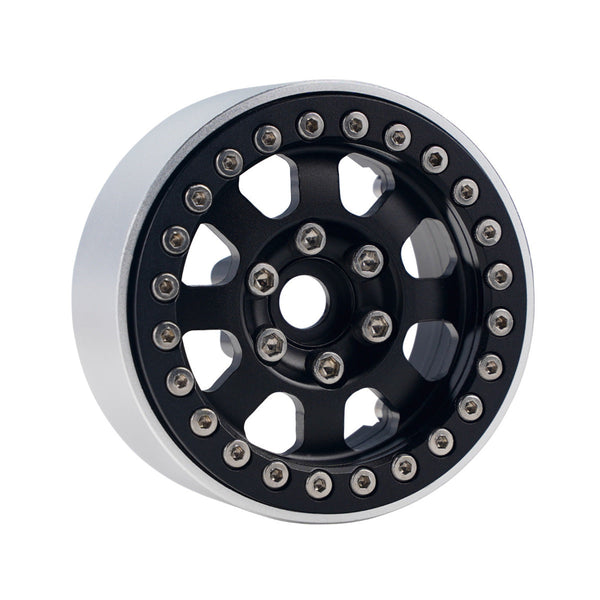 Powerhobby B1 Aluminum 1.9 Beadlock Wheels 9mm Hubs Black (4) 1/10 Rock Crawler