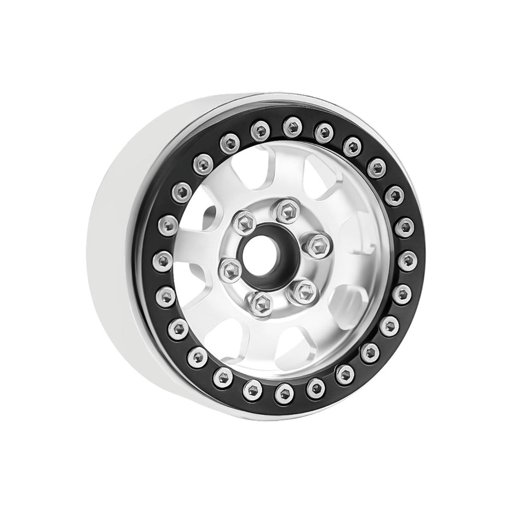 Powerhobby B1 Aluminum 1.9 Beadlock Wheels 9mm Hubs Silver (4) 1/10 Rock Crawler