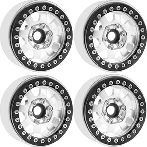Powerhobby B1 Aluminum 1.9 Beadlock Wheels 9mm Hubs Silver (4) 1/10 Rock Crawler