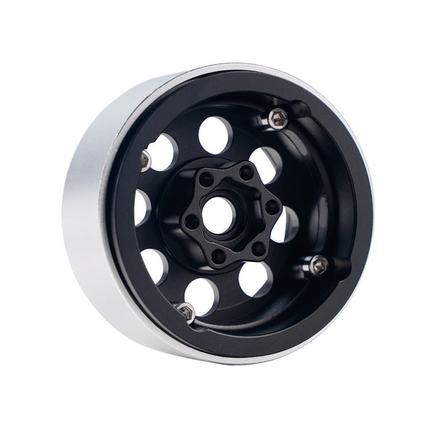 Powerhobby B2 Aluminum 1.9 Beadlock Wheels 9mm Hubs Black (4) 1/10 Rock Crawler