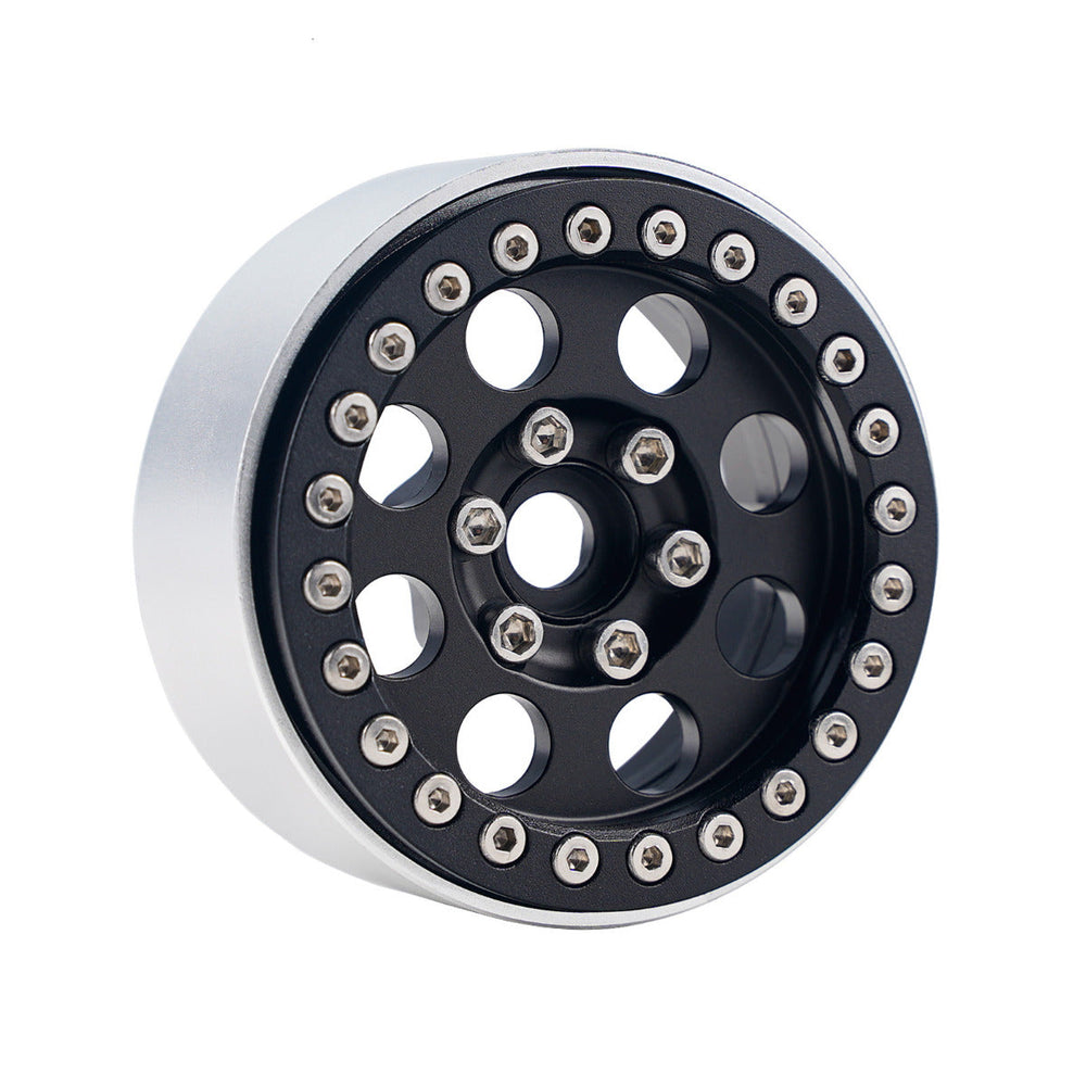 Powerhobby B2 Aluminum 1.9 Beadlock Wheels 9mm Hubs Black (4) 1/10 Rock Crawler