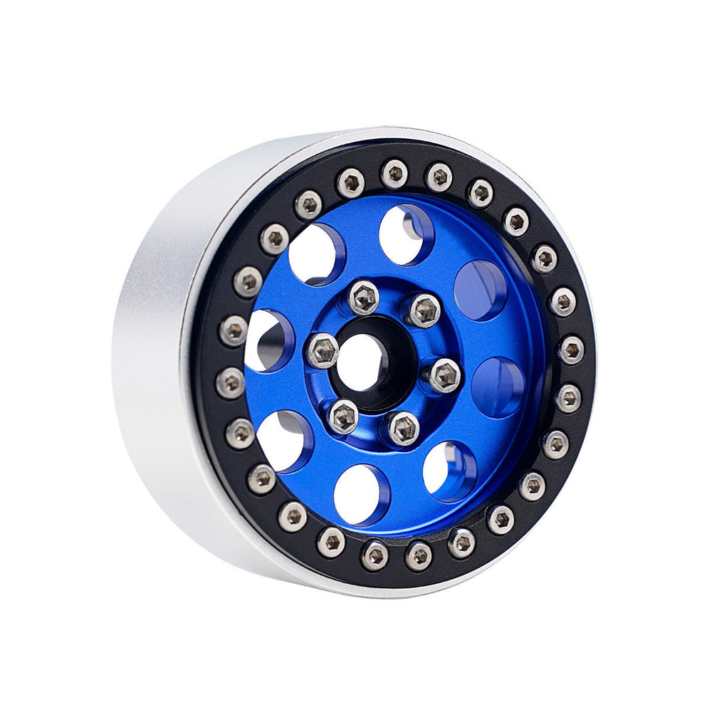 Powerhobby B2 Aluminum 1.9 Beadlock Wheels 9mm Hubs Blue (4) 1/10 Rock Crawler