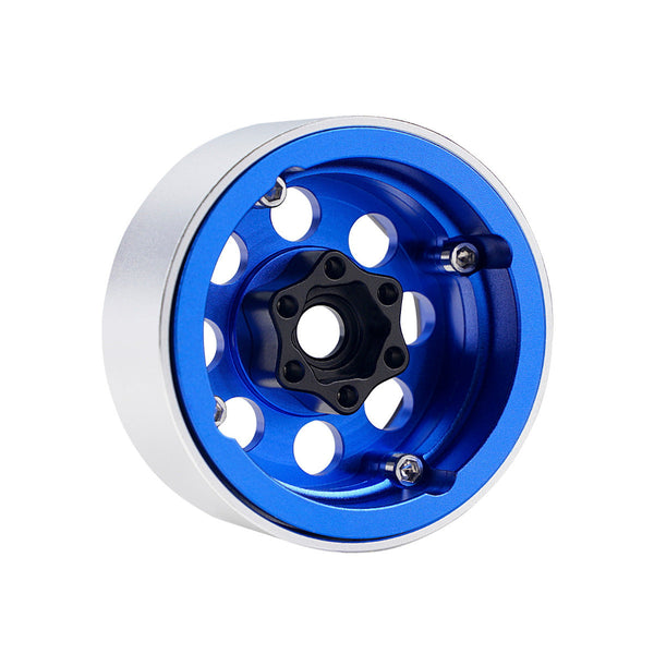 Powerhobby B2 Aluminum 1.9 Beadlock Wheels 9mm Hubs Blue (4) 1/10 Rock Crawler