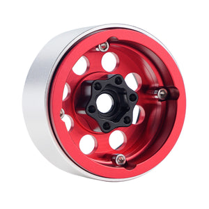 Powerhobby B2 Aluminum 1.9 Beadlock Wheels 9mm Hubs Red (4) 1/10 Rock Crawler