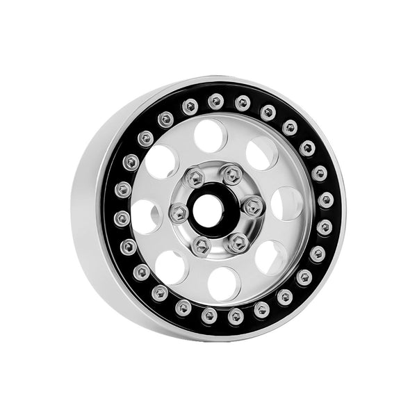 Powerhobby B2 Aluminum 1.9 Beadlock Wheels 9mm Hubs Silver (4) 1/10 Rock Crawler