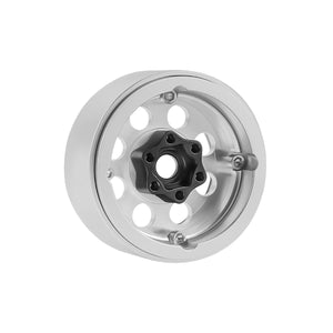 Powerhobby B2 Aluminum 1.9 Beadlock Wheels 9mm Hubs Silver (4) 1/10 Rock Crawler