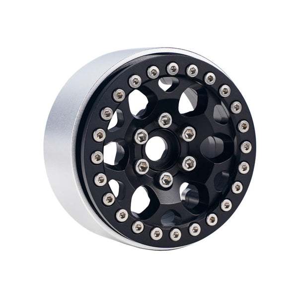 Powerhobby B3 Aluminum 1.9 Beadlock Wheels 9mm Hubs Black (4) 1/10 Rock Crawler