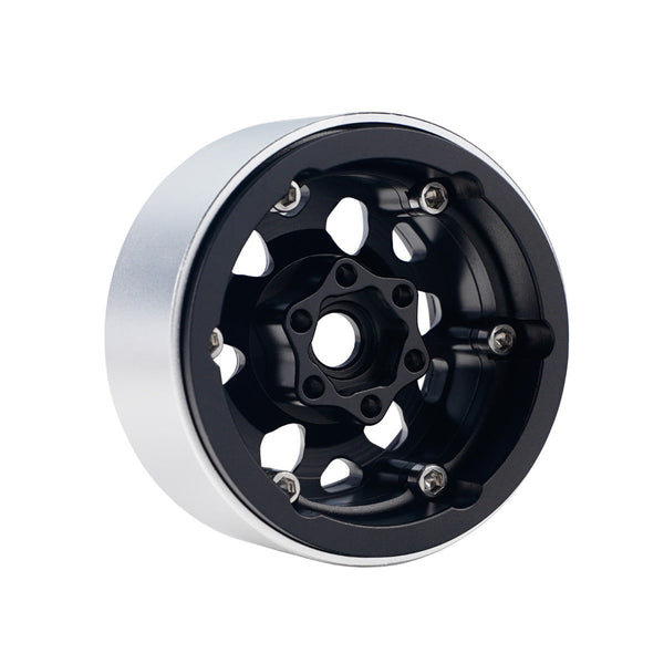 Powerhobby B3 Aluminum 1.9 Beadlock Wheels 9mm Hubs Black (4) 1/10 Rock Crawler