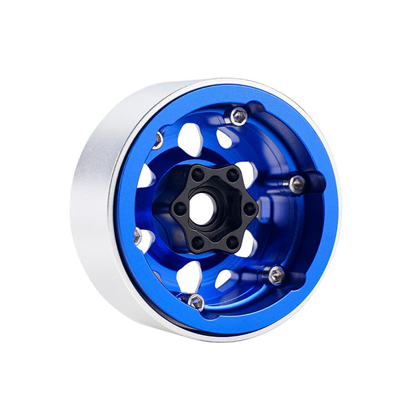 Powerhobby B3 Aluminum 1.9 Beadlock Wheels 9mm Hubs Blue (4) 1/10 Rock Crawler