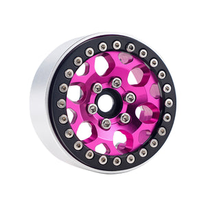 Powerhobby B3 Aluminum 1.9 Beadlock Wheels 9mm Hubs Pink (4) 1/10 Rock Crawler