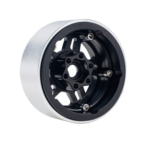 Powerhobby B4 Aluminum 1.9 Beadlock Wheels 9mm Hubs Black (4) 1/10 Rock Crawler
