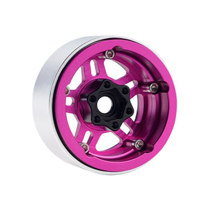 Powerhobby B4 Aluminum 1.9 Beadlock Wheels 9mm Hubs Pink (4) 1/10 Rock Crawler