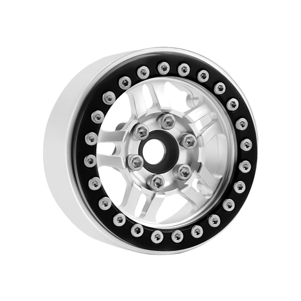 Powerhobby B4 Aluminum 1.9 Beadlock Wheels 9mm Hubs Silver (4) 1/10 Rock Crawler