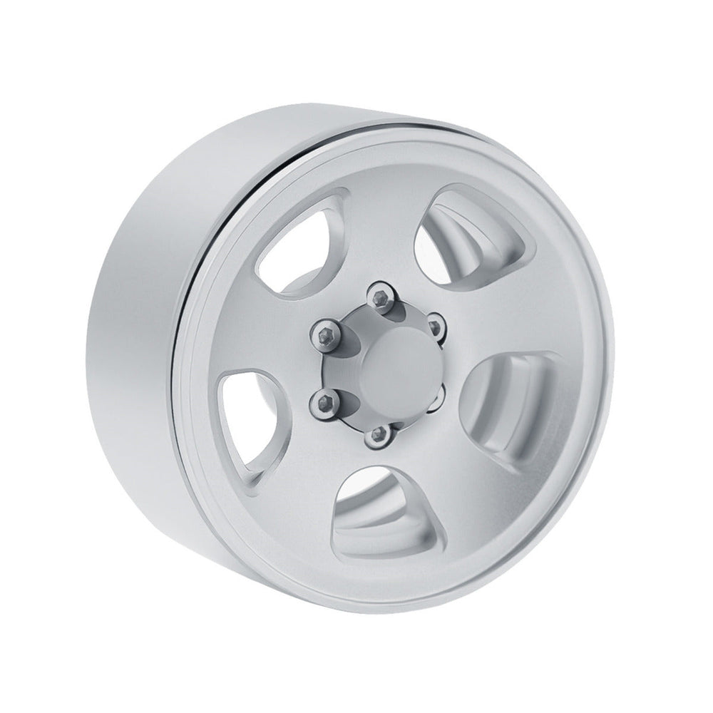 Powerhobby X5 Aluminum 1.9" Beadlock Wheels Silver (4)
