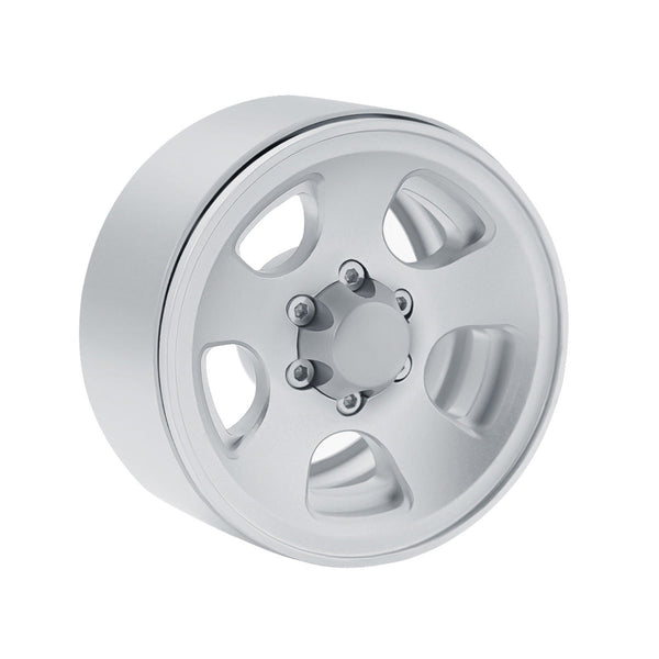 Powerhobby X5 Aluminum 1.9" Beadlock Wheels Silver (4)