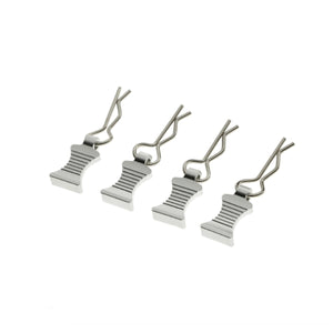 Powerhobby Pro Aluminum Easy Pull 1/10 1/8 Body Clips Silver (4)