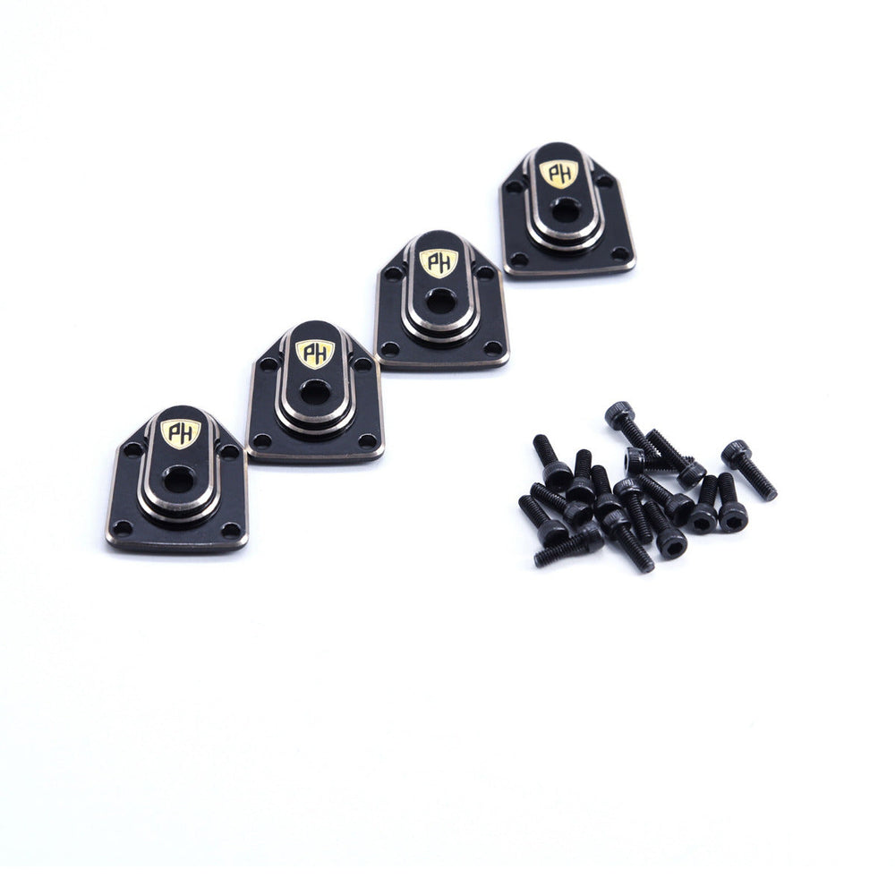 Powerhobby Brass Portal Axle Covers Axial 1/18 Capra UTB18 Black