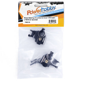Powerhobby Brass Portal Steering Knuckles AXIAL UTB18 Capra Black