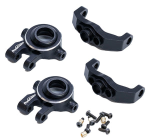 Powerhobby Aluminum C Hub & Steering Knuckles Black FOR Traxxas TRX-4M TRX4M