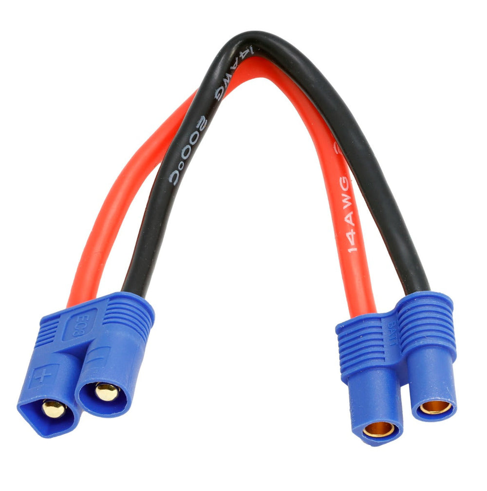 Powerhobby EC5 Male to EC5 Female Adapter 12AWG 4"