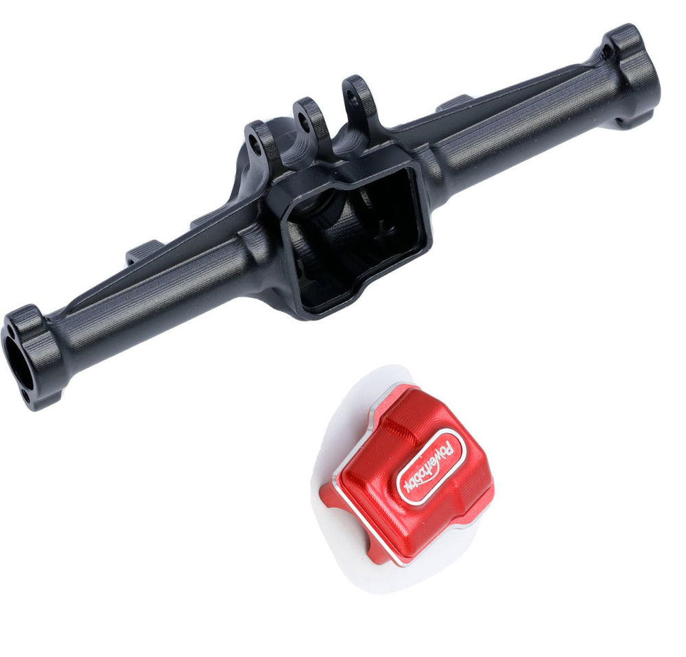 Powerhobby Aluminum Rear Axle Housing Black FOR Traxxas TRX-4M TRX4M
