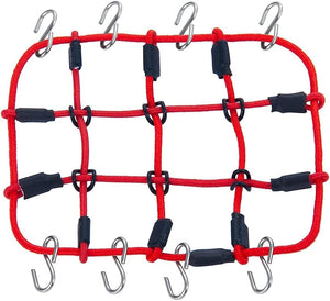 Powerhobby Elastic Roof Rack Luggage Net w Hooks 1/24 Crawler Axial SCX24 Red