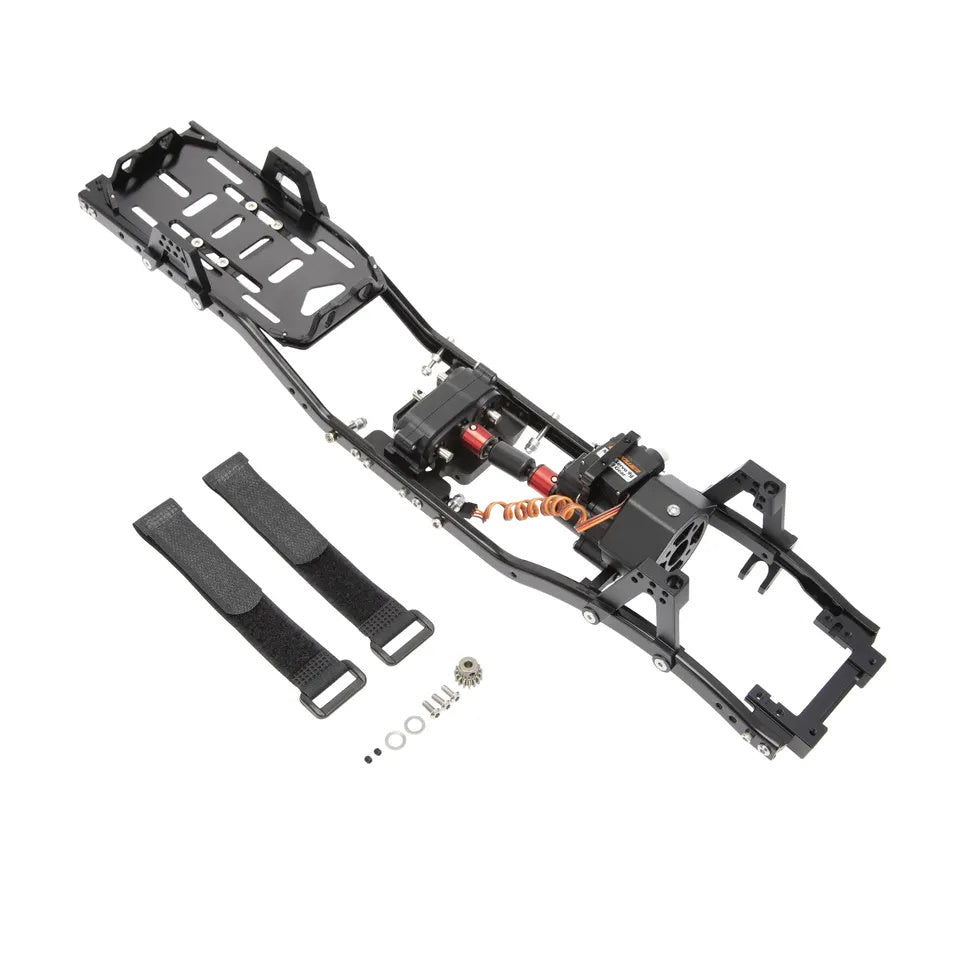 Powerhobby 313mm Wheelbase Aluminum Chassis w Gearbox Axial SCX10 SCX10 II