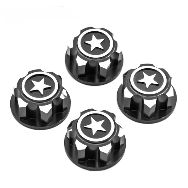 Powerhobby 17mm Aluminum Hex Wheel Nuts Black (4) FOR Traxxas E-Revo Summit Maxx
