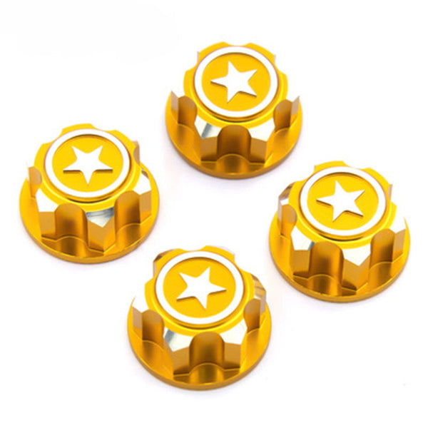Powerhobby 17mm Aluminum Hex Wheel Nuts Gold (4) FOR Traxxas E-Revo Summit Maxx