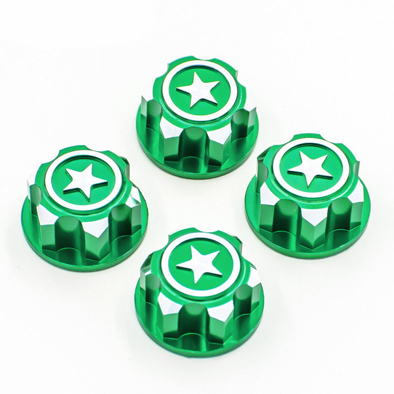 Powerhobby 17mm Aluminum Hex Wheel Nuts Green (4) FOR Traxxas E-Revo Summit Maxx
