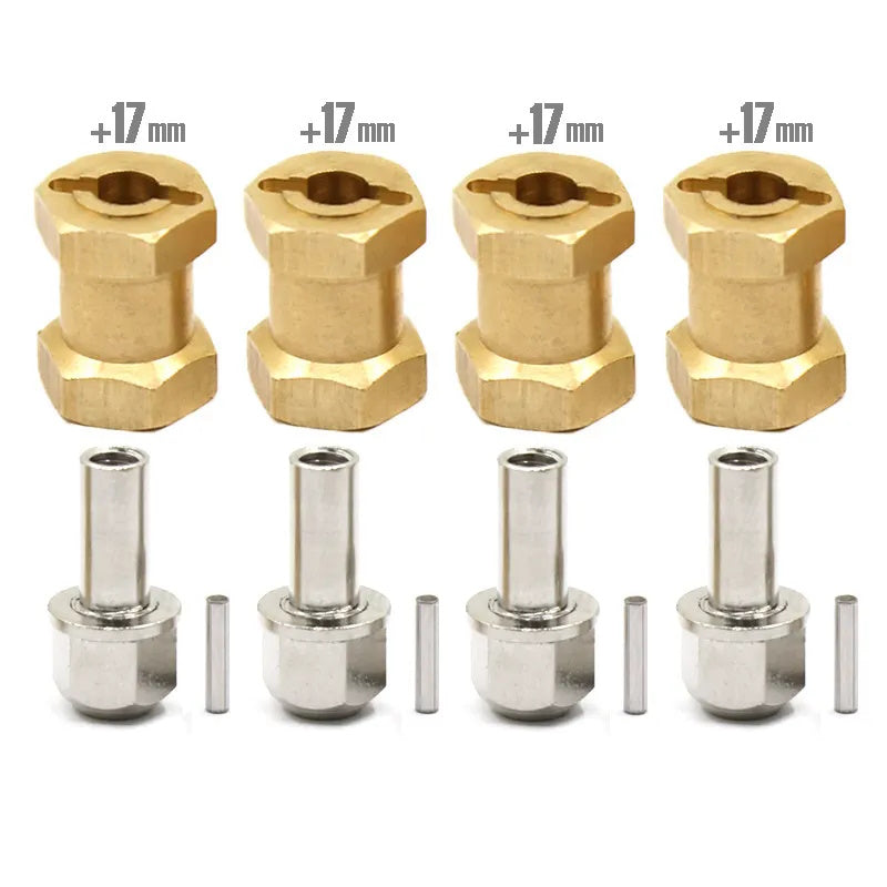 Powerhobby 17mm Brass Hex Wheels Hub Drive Adapter Axial SCX10