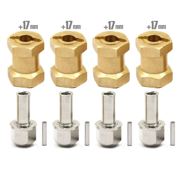Powerhobby 17mm Brass Hex Wheels Hub Drive Adapter Axial SCX10