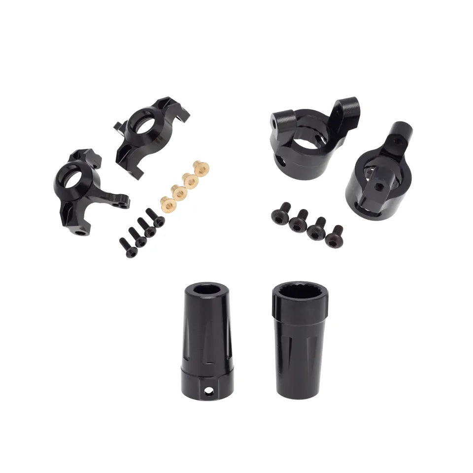 Powerhobby Aluminum C-hub Steering Knuckle Rear Axle Sleeve Black Axial Wraith