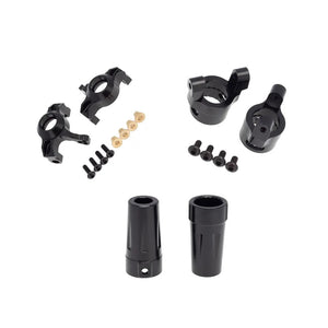 Powerhobby Aluminum C-hub Steering Knuckle Rear Axle Sleeve Black Axial Wraith