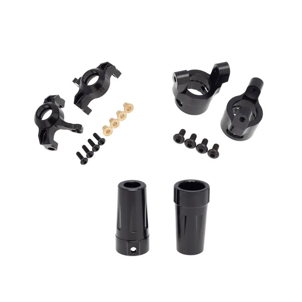 Powerhobby Aluminum C-hub Steering Knuckle Rear Axle Sleeve Black Axial Wraith