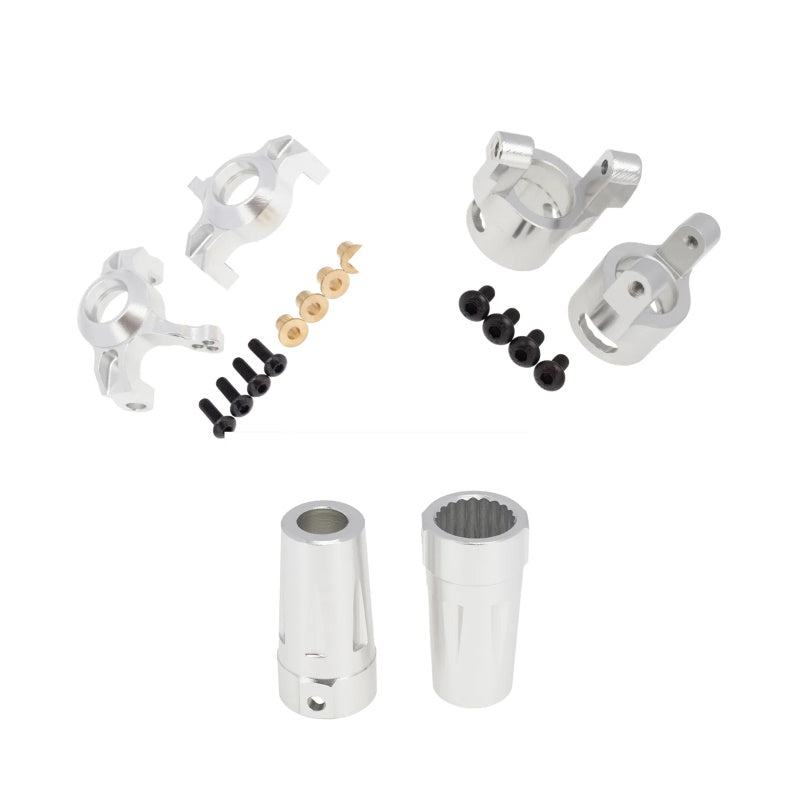 Powerhobby Aluminum C-hub Steering Knuckle Rear Axle Sleeve Silver Axial RR10 Wraith
