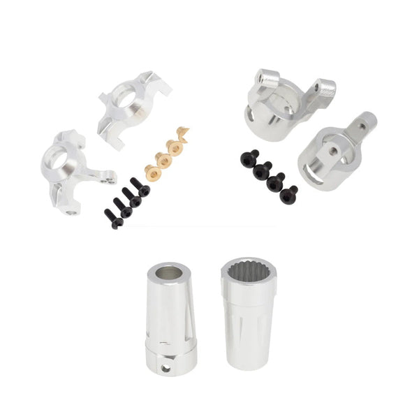 Powerhobby Aluminum C-hub Steering Knuckle Rear Axle Sleeve Silver Axial RR10 Wraith