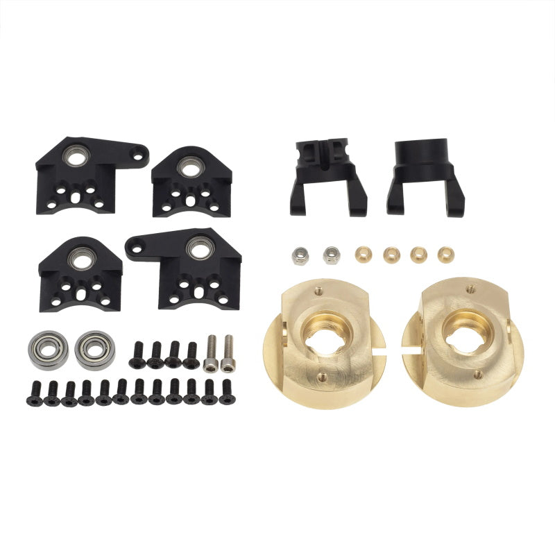 Powerhobby Brass Weight Steering Knuckles Set Black Axial Wraith