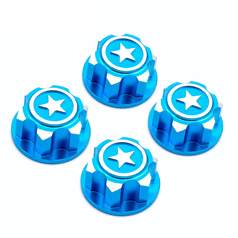 Powerhobby 17mm Aluminum Hex Wheel Nuts Light Blue (4) FOR Traxxas E-Revo Summit Maxx