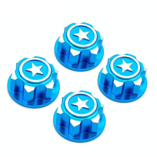 Powerhobby 17mm Aluminum Hex Wheel Nuts Light Blue (4) FOR Traxxas E-Revo Summit Maxx