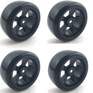 Powerhobby 1/10 Drift Car Mounted Tires / Wheels (4) Black PY005