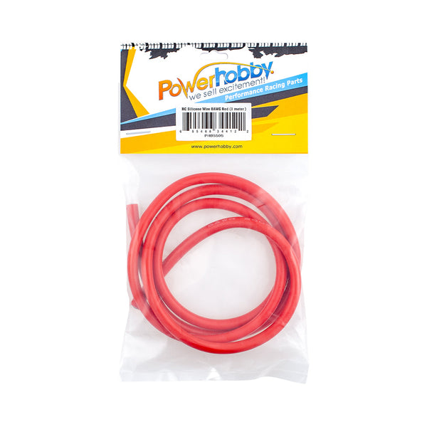 Powerhobby 8AWG RC Silicone Hookup Wire Red 1 Meter