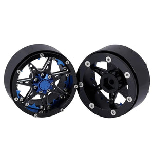 Powerhobby Aluminum 2.2" Beadlock Wheels Blue (4) 1/10 Rock Crawler