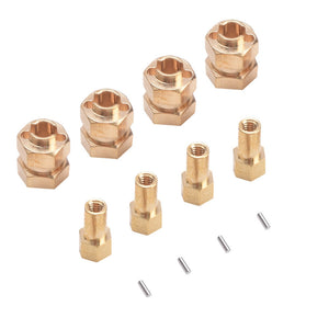Powerhobby Brass Extended 7mm Hex Wheel Hubs 8mm Thick (4) AXIAL SCX24