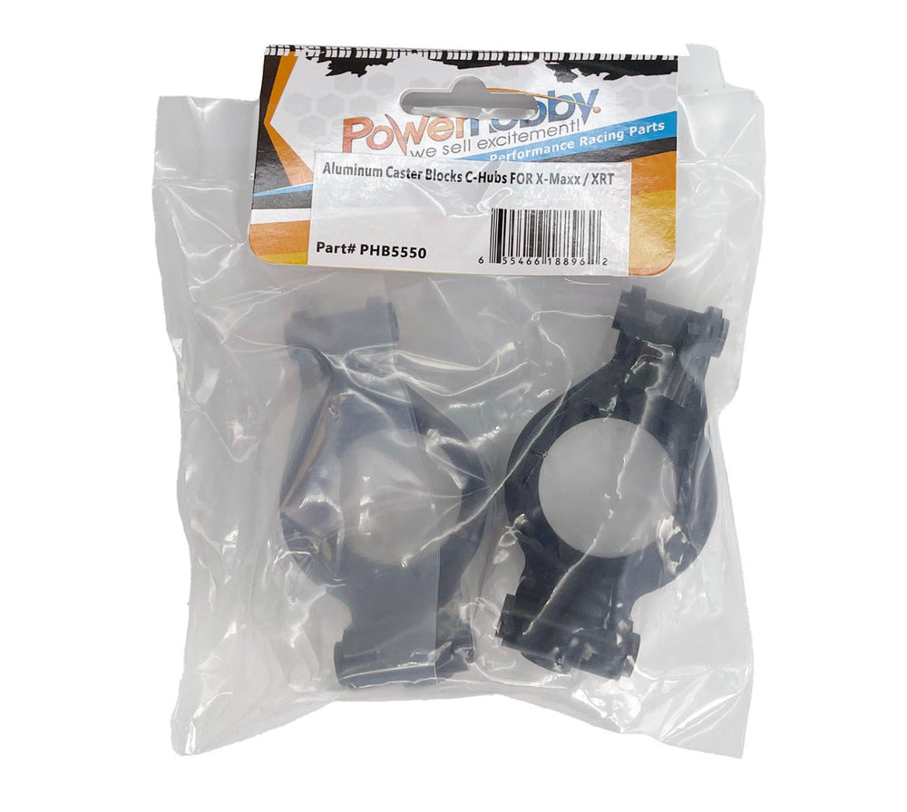 Powerhobby Aluminum Caster Blocks C-Hubs Black FOR Traxxas X-Maxx