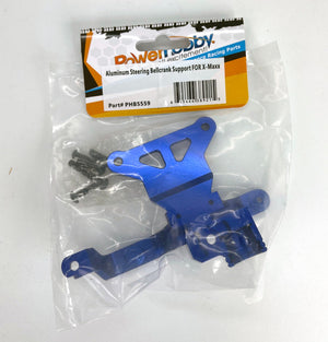 Powerhobby Aluminum Steering Bellcrank Support Blue FOR Traxxas X-Maxx