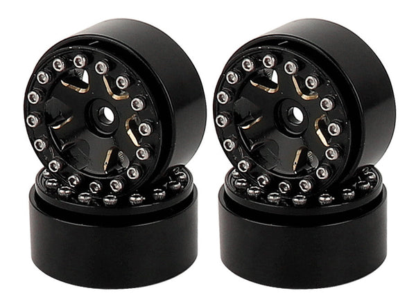 Powerhobby 1.0" Z2 Brass Beadlock Crawler Wheels 1/24 Axial SCX24 Jeep Bronco