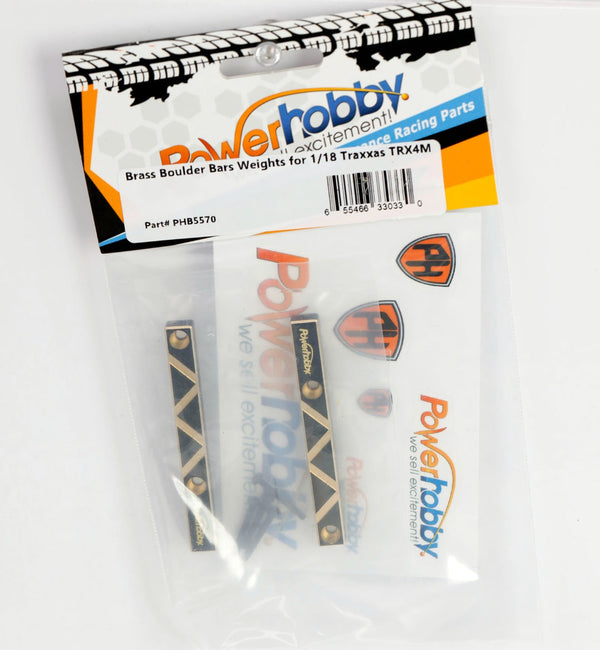 Powerhobby Brass Boulder Bars Weights FOR 1/18 Traxxas TRX-4M